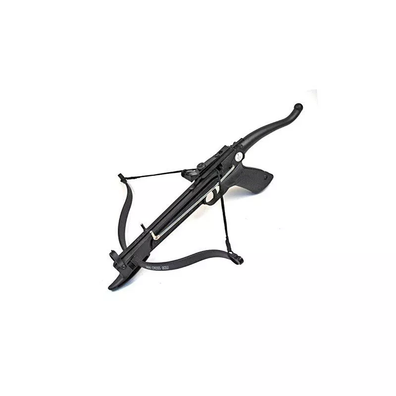 80 Pound Self-cocking Pistol Crossbow with 27 Bolts and Extra String
