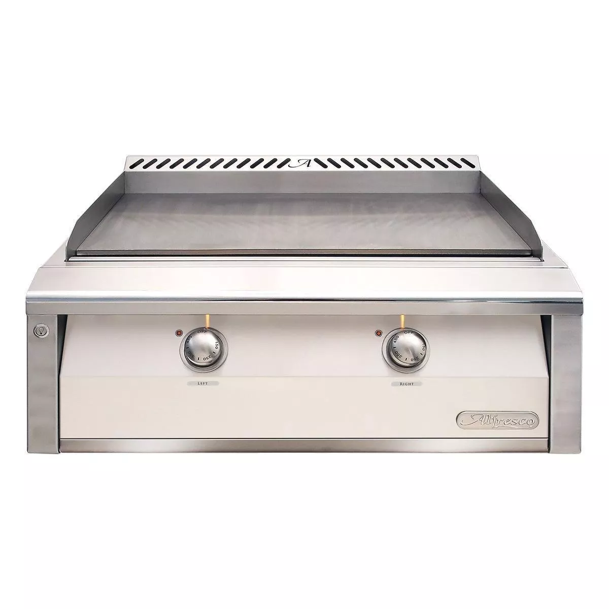 Alfresco 30-Inch Built-In Natural Gas Griddle in Signal White Gloss - AXE-30GT-NG-S9003