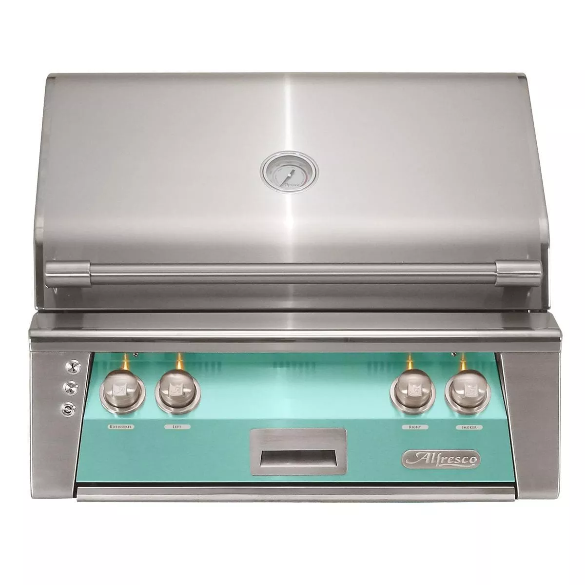 Alfresco ALXE 30-Inch Built-In Propane Grill With Rotisserie in Light Green - ALXE-30-LP-S6027