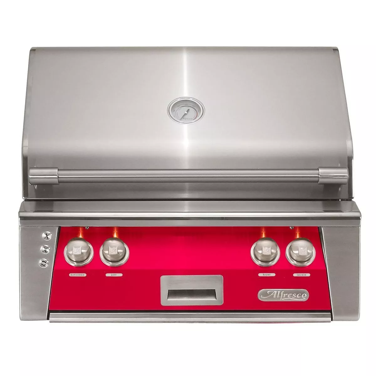 Alfresco ALXE 30-Inch Built-In Propane Grill With Rotisserie in Raspberry Red - ALXE-30-LP-S3027
