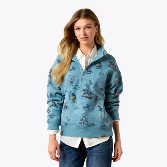 Ariat Woman’s Painted Half Zip Sweatshirt