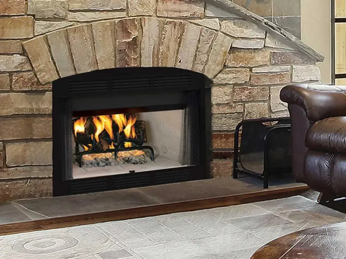 Astria 42 inch Blackstone Open-Hearth Wood-Burning Fireplace BLACKSTONE42