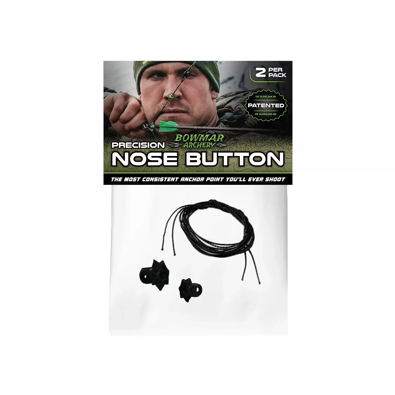 Bowmar Archery Nose Button - Black