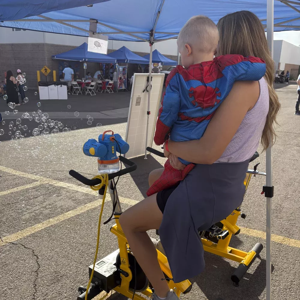 Bubble Bike Exercise Bike Generator by Pedal Power Generator