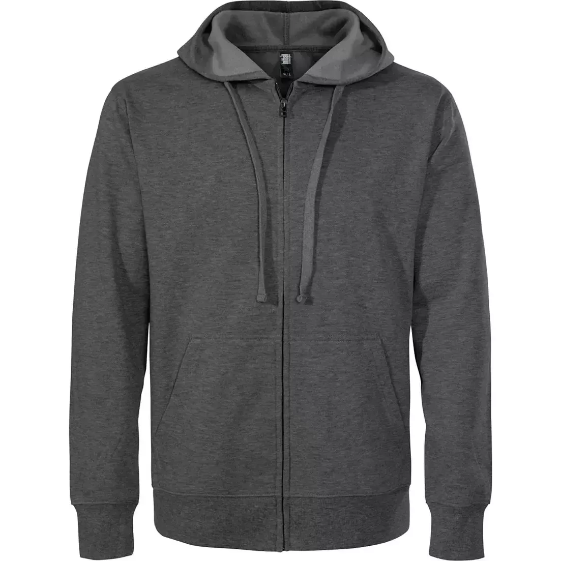 Custom Logo Initial Lightweight Full-Zip Hooded Sweatshirt