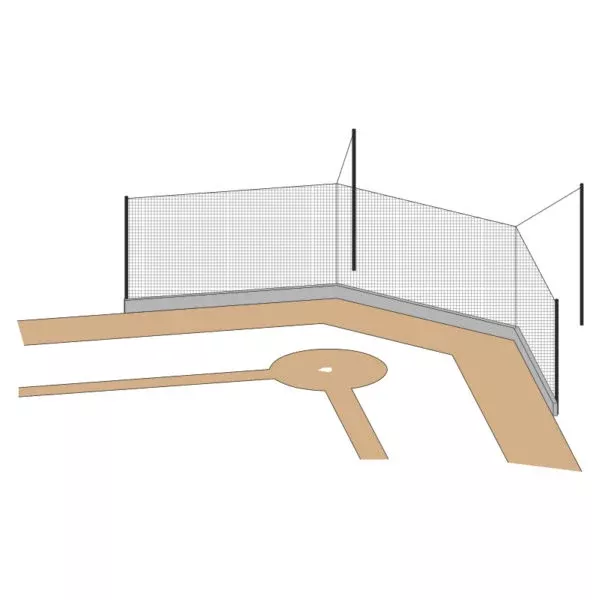 Douglas Suspended Net Baseball Backstop Netting System Kit