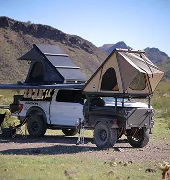 HD Nomadic 2 Person Soft Shell Roof Top Tent - Grey & Green