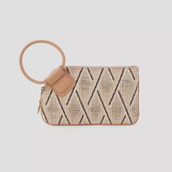 Hobo Sable Wristlet Purse / Cream Raffia