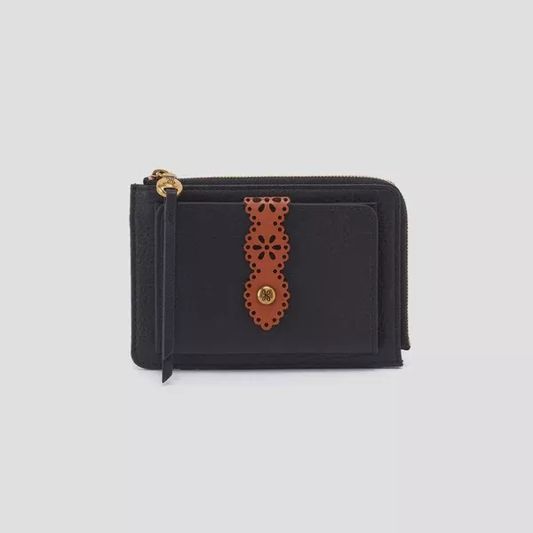 Hobo Tabby Zip Medium Wallet / Black