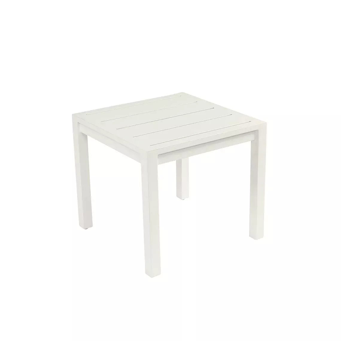 Kingsley Bate Catherine 20-Inch White Aluminum Square Side Table