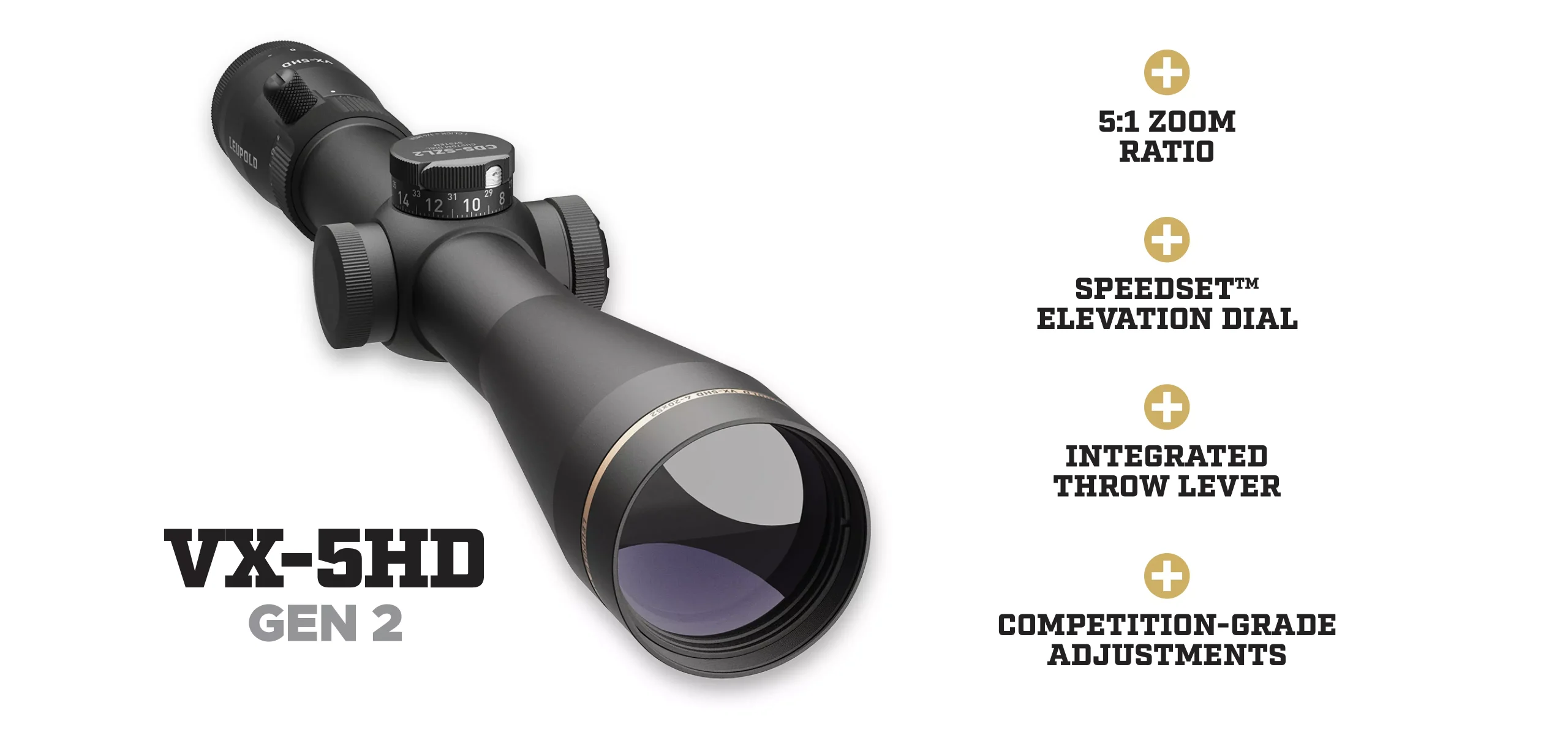 Leupold VX-5HD Gen2 3-15x44 CDS-SZL2 Fire-dot Rifle Scope