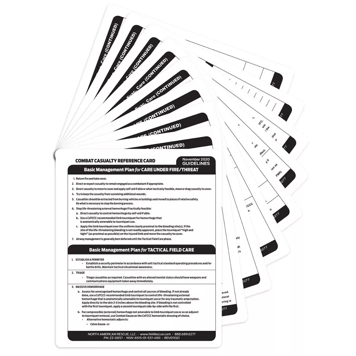 North American Rescue Combat Casualty Reference Card