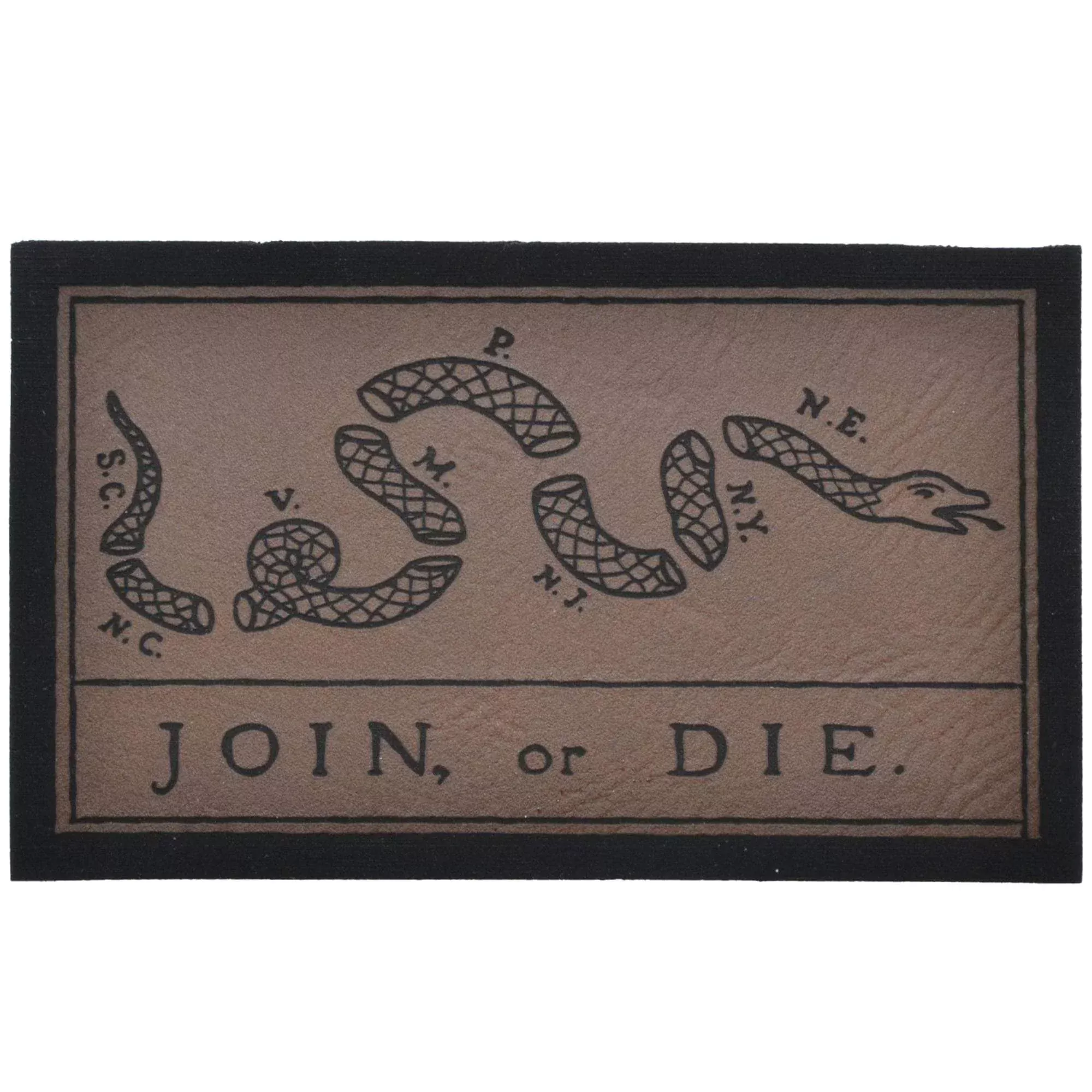 Offbase Join Or Die Snake Leather Flag Patch