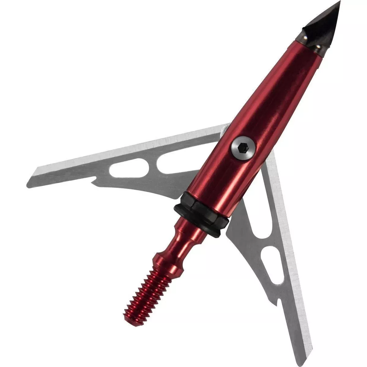 RAGE Chisel Tip 2 Blade Broadhead, 100 Grain w/ Shock Collar Technology 3/Pack