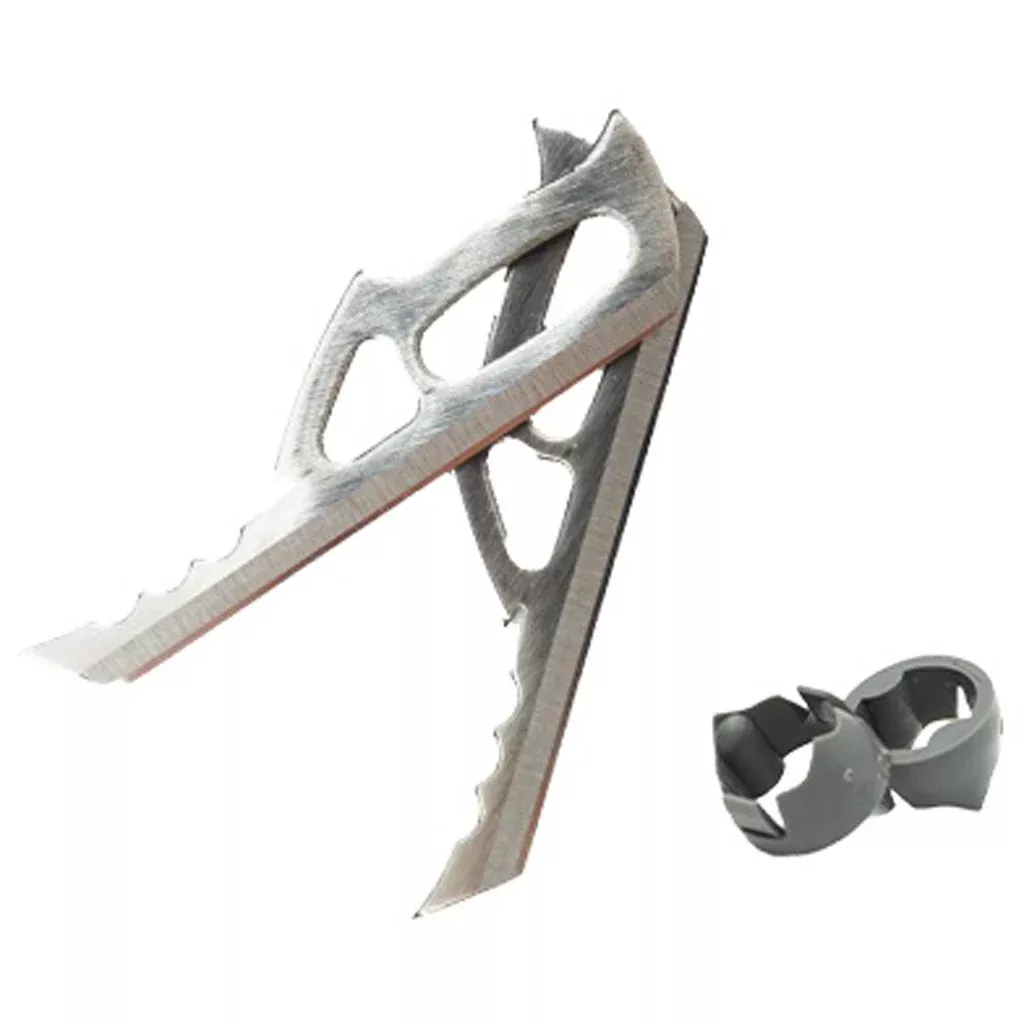 Rage Hypodermic Trypan 2-Blade Broadhead Replacement Blade 100 Grain - Silver