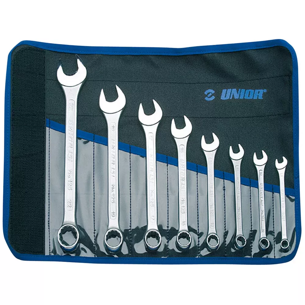 Set of combination wrenches, short type in bag