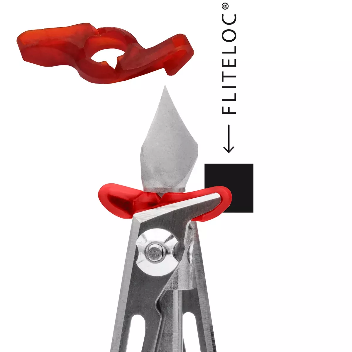 SIK Replacement FliteLoc Clips for SK2 Regular/Crossbow Broadhead - 12/Pack