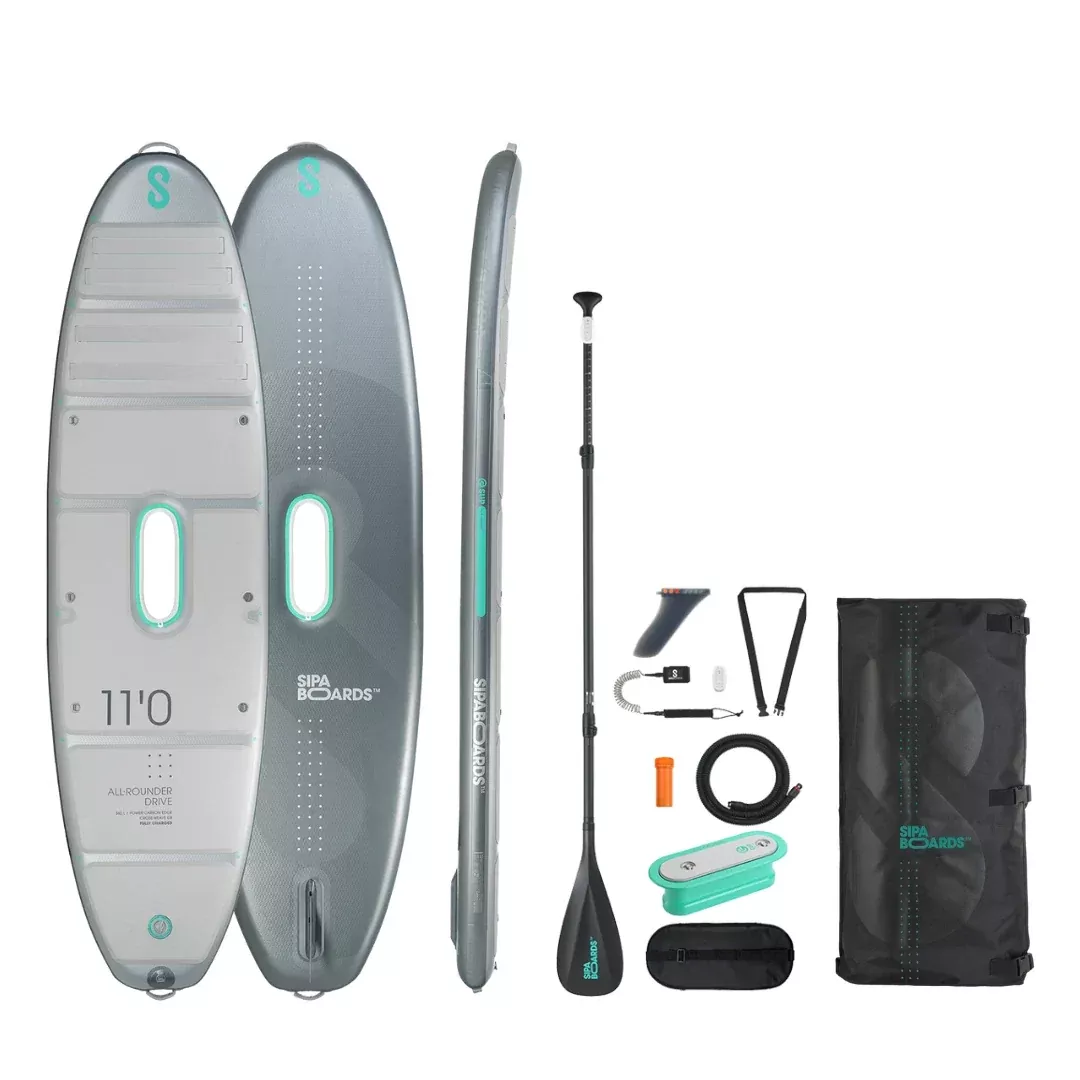SipaBoards Allrounder Silver Electric Self-Inflating SUP Set