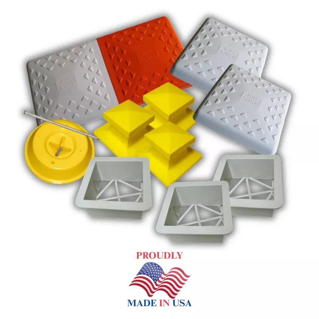 Soft Touch Set of 14" Premium Base Covers Including Double First Base and All Necessary Hardware
