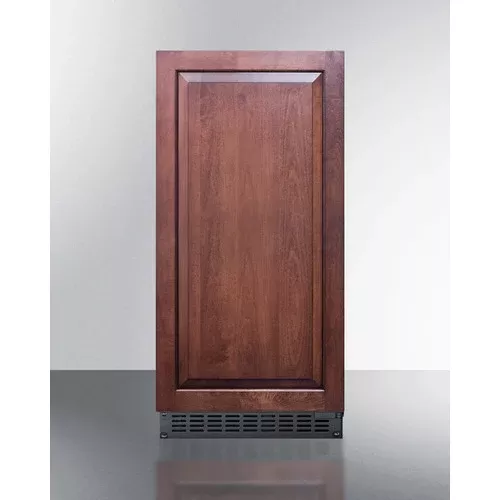 Summit 15-Inch Outdoor Ice Maker with Panel-Ready Solid Door
