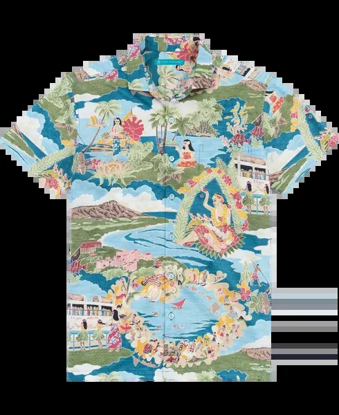 Tori Richard Boat Day Aloha S/S Shirt / Lagoon