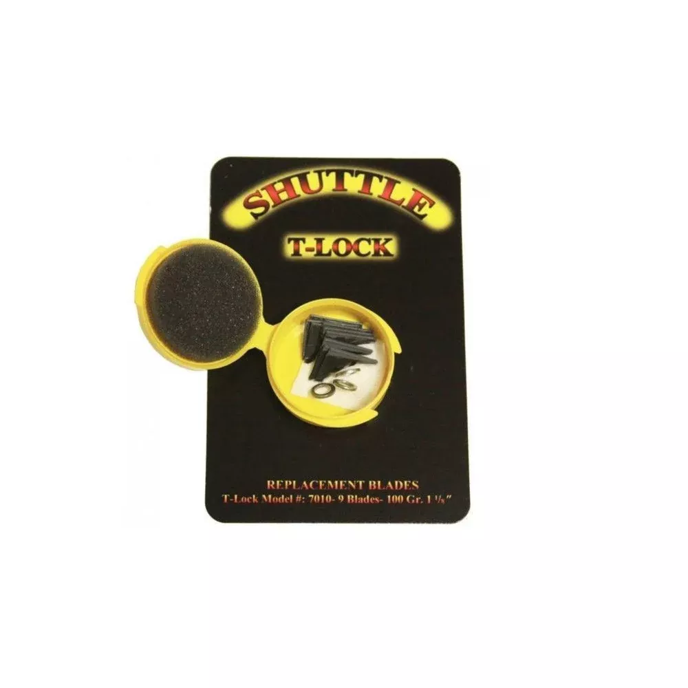 Trophy Taker 100 Grain Black Shuttle T-Lock Replacement Blades - 9/Pack