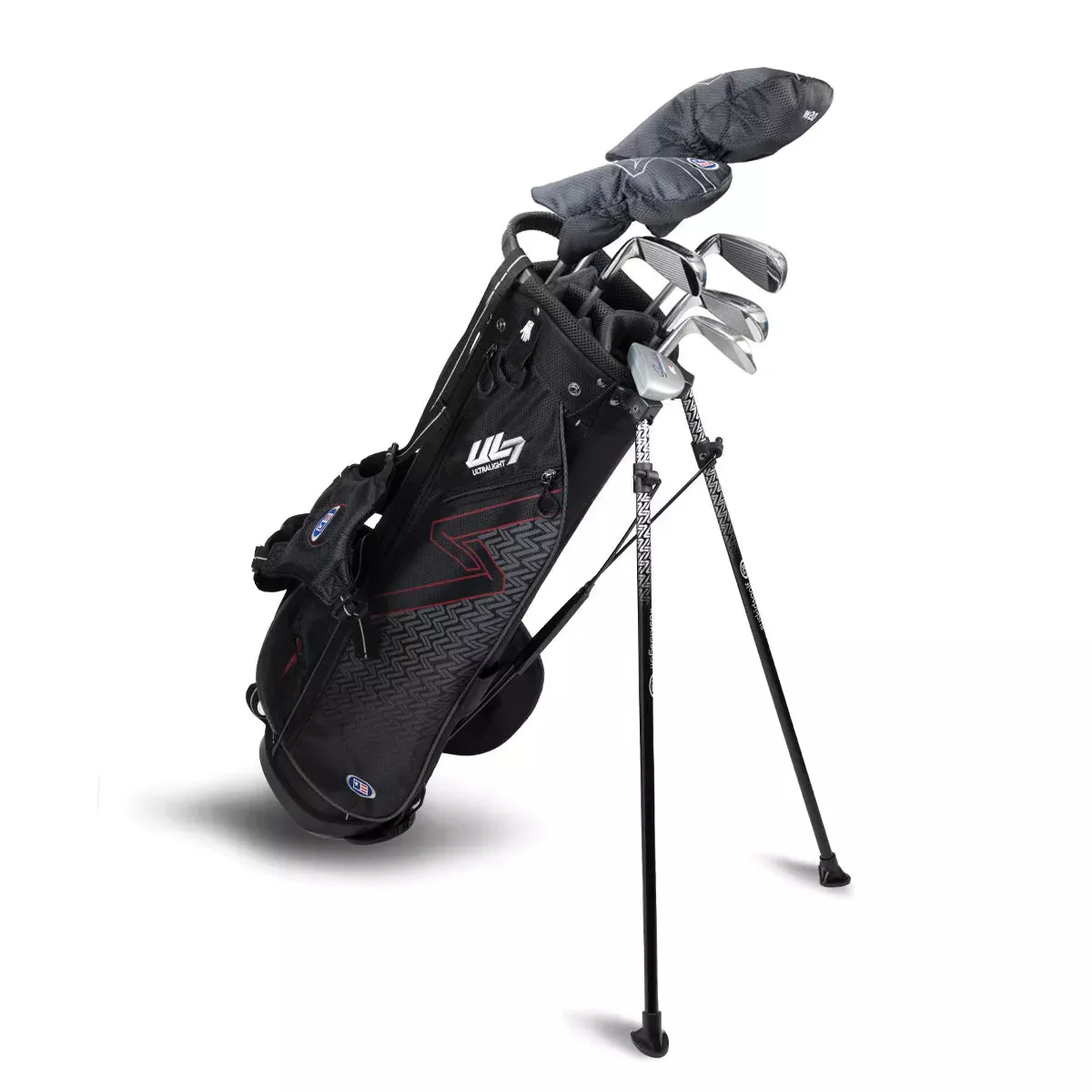 US KIDS UL7 60" 7 Club Stand Set, All Graphite with Golf Bag